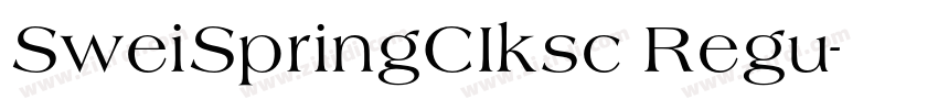 SweiSpringCIksc Regu字体转换